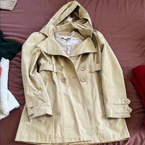 NY & Co Chic Gold Satin-Lined Coat